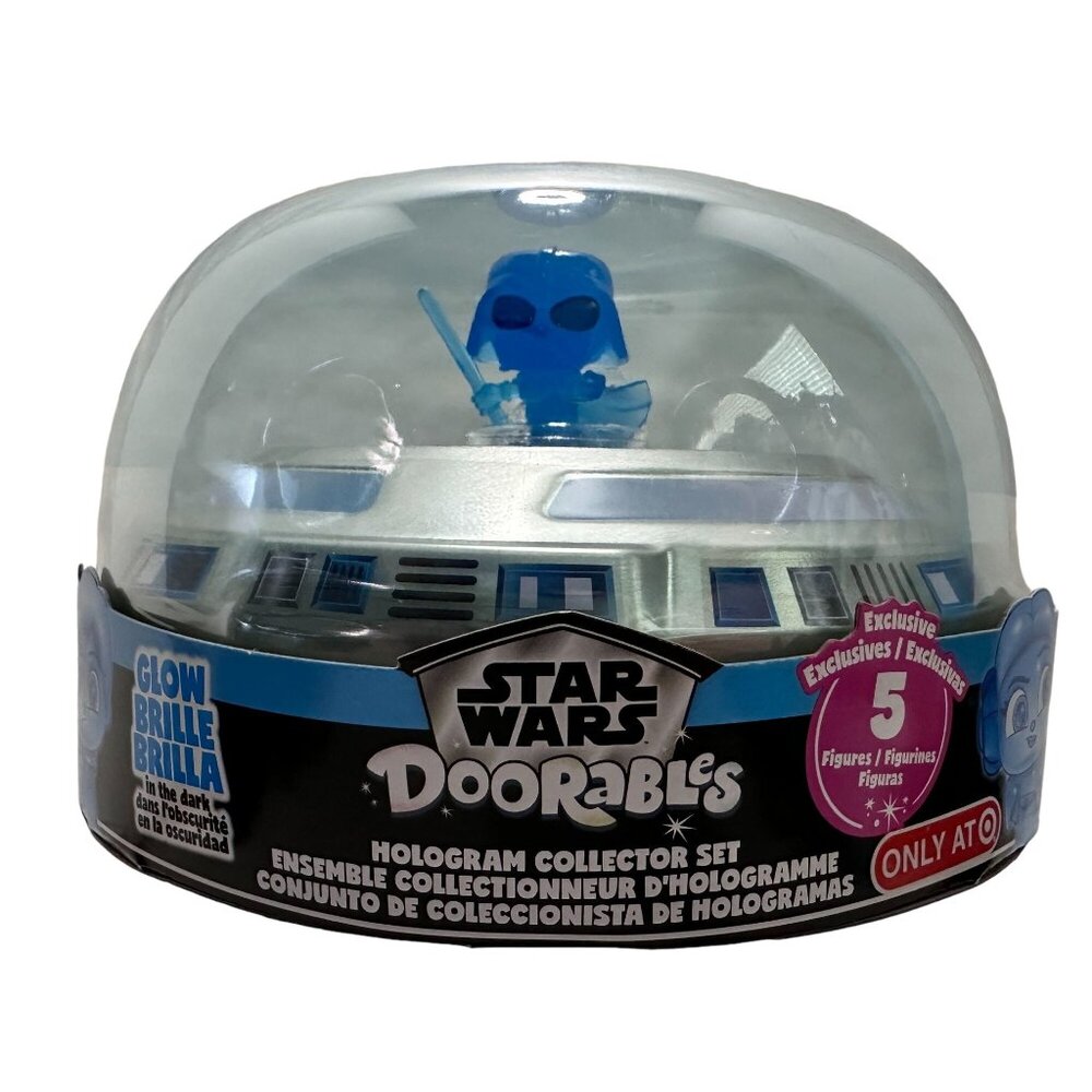 Star Wars Disney Doorables Hologram‎ Collector Set Exclusive Blacklight GLOW NEW